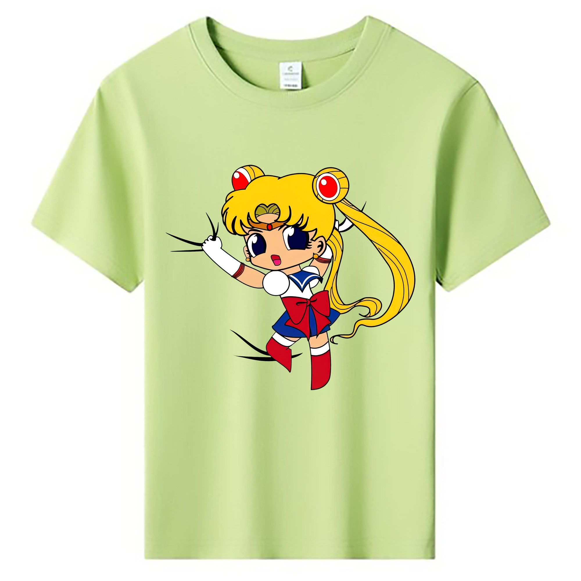 （画像用） 美少女戦士セーラームーン 月野 うさぎ つきの うさぎ Sailor Moon Tsukino Usagi 綿100％キッズTシャツ（フロントプリント）